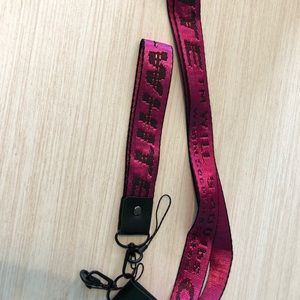 OW Lanyard and Keychain Set (magenta and black)